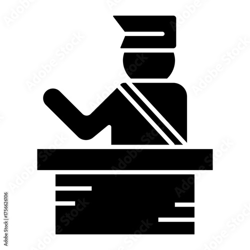 passport control Solid icon