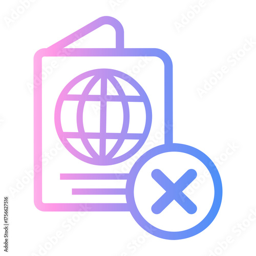 deportation Line Gradient Icon