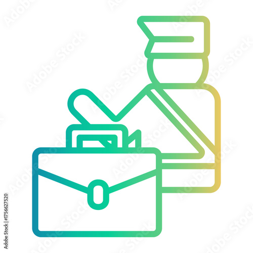 customs Line Gradient Icon