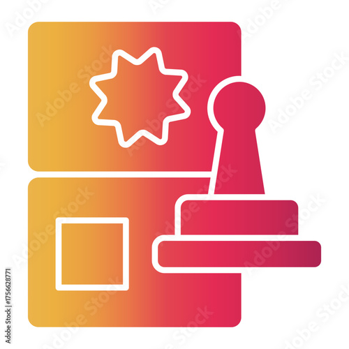 passport stamp Gradient icon