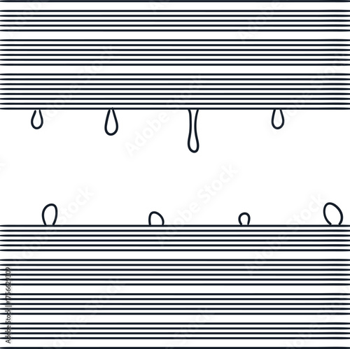 Horizontal striped texture with empty area and drops.