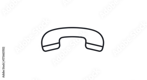 A simple line drawing of a telephone receiver, , symbolizing communication, connection, or a missed call