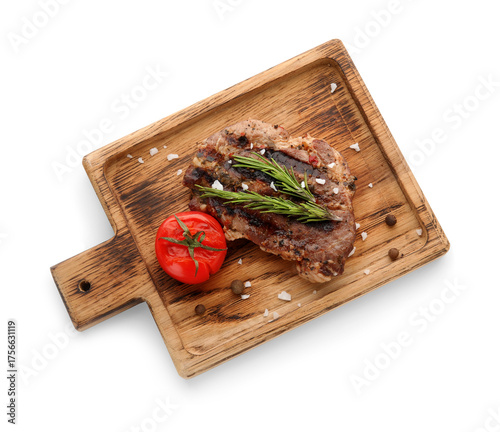 Grilled steak with rosemary...