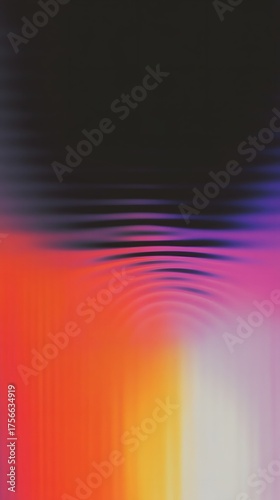 Rippling gradient transitions from dark to bright colors in a vertical composition.
