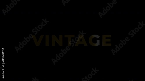 Text Animation with Gold Effect - Vintage Gold Text on Black Background.