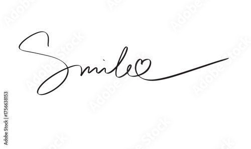 Smile love heart shape text font calligraphy hand written lettering script black color smile love heart enjoy funny smile love heart shape character smile character smile love heart cartoon smile cute