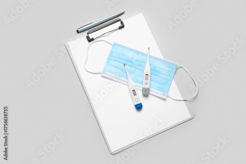 Medical clipboard with face...