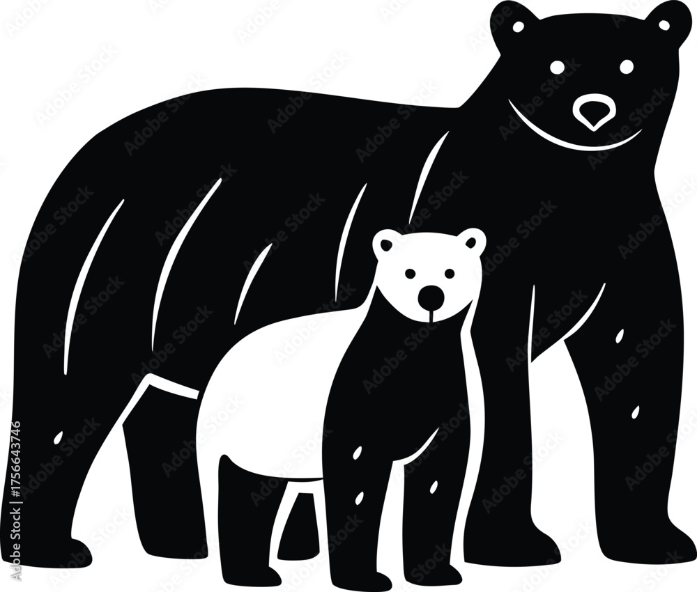 Naklejka premium vector illustration of bear