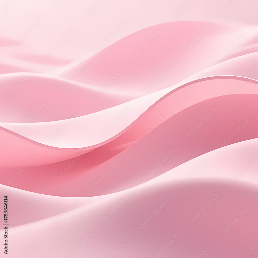 Fototapeta premium Abstract pink waves background with soft light and gentle curves.