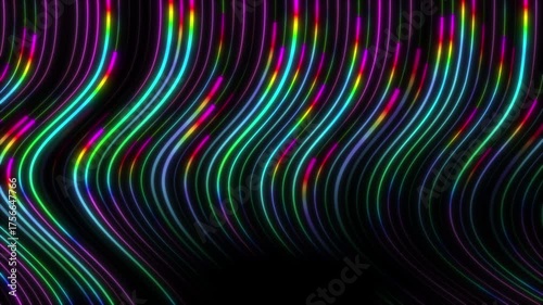 Seamless loop of colorful digital lines, Abstract background