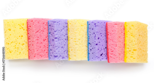 Colorful cleaning sponges i...