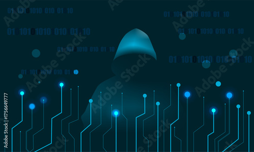 cyberpunk cyber-crime symbolizing digital danger and hacking abstract.