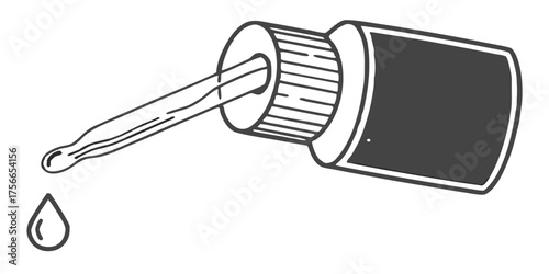 Featuring dropper bottle liquid medicine eye dropper solution drop pharmaceutical science laboratory tool design