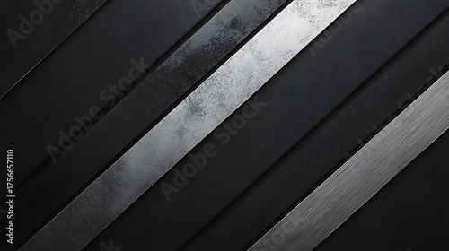 Modern Black and Grey Silver Metallic Abstract Background