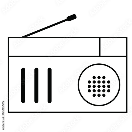 retro radio vector illustration  icon