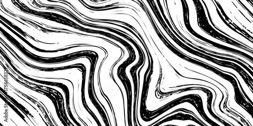 Vertical curved lines, seamless pattern, vector background