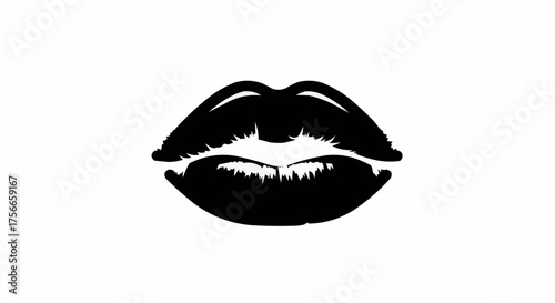 Bold lip print graphic for beauty designs, makeup art, and playful style