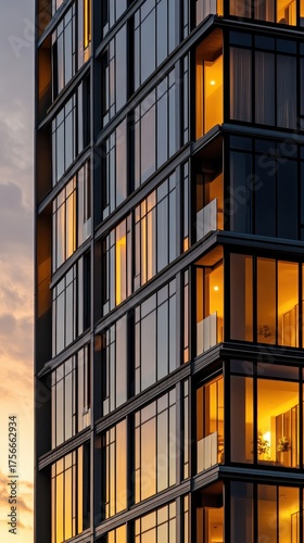 A tall building with many windows