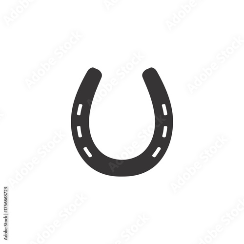 horseshoe Silhouette on black