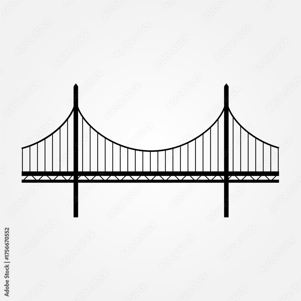 Fototapeta premium bridge icon symbol illustration vector eps10 logo template design pattern seamless bright minimal design flat design realistic style simple design modern design