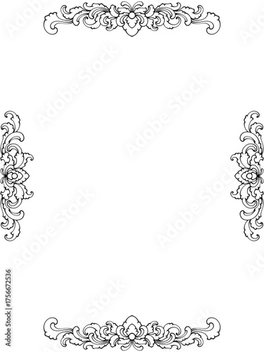 vintage floral frame