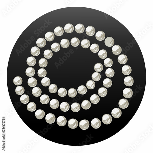 elegant pearl strand repeat pattern for luxury jewelry branding beauty packaging and sophisticated editorial layouts
