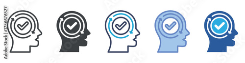 Self Corrective icon set multiple style collection