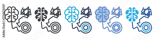 Rational icon set multiple style collection