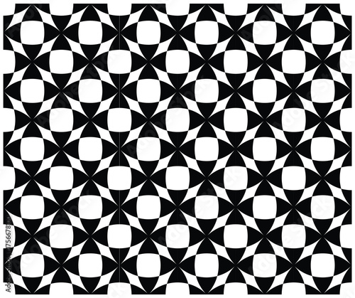 Seamless geometric pattern shape background black and white