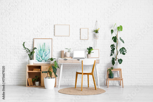 Interior of office with wor...