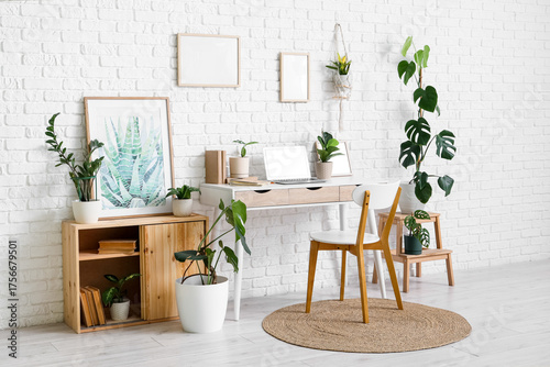 Interior of office with wor...