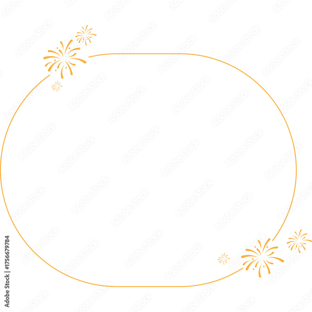 Obraz premium New Year Frame with Firework