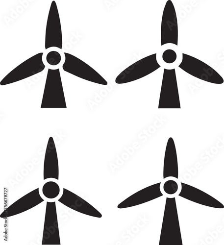 wind turbines icons