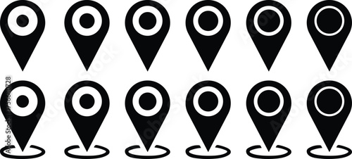 Maps pin. Location map icon. 
