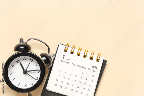 Calendar with alarm clock o...