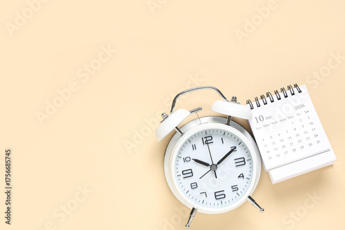 Calendar with alarm clock o...