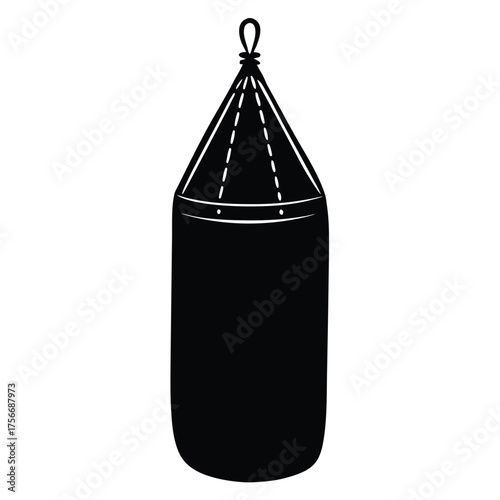 vector illustration of gym punching bag
