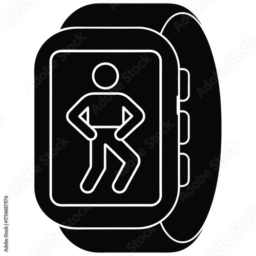 vector illustration of fitness tracker app screen
