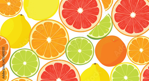 A vibrant assortment of colorful citrus fruits including oranges lemons and grapefruits.