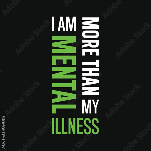 Mental health awareness Mental health matters hope green ribbon october 10th mental health month you are stronger typography graphics tshirt design