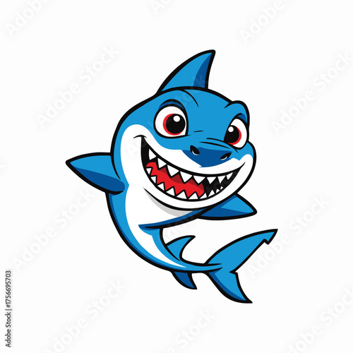 Shark smile cartoon design vector illustration
