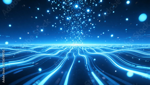 abstract blue background with lines