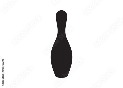 Vector art of single bowling pin ready for bowling game