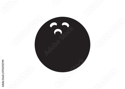 Vector art of bowling ball, ready to roll down the alley