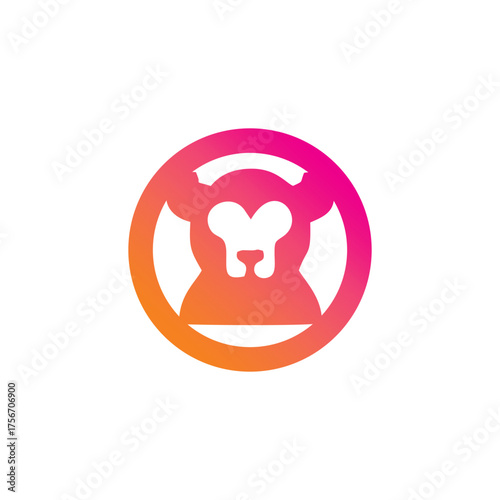 vector illustration of a funny face