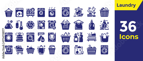 domestic bliss complete laundry icons for freshness and household efficiency, isolated on transparent background