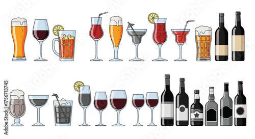 A comprehensive collection of alcoholic and non-alcoholic beverages perfect for any occasion.