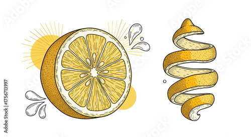 Fresh citrus fruit and zest for healthy eating and natural refreshment.