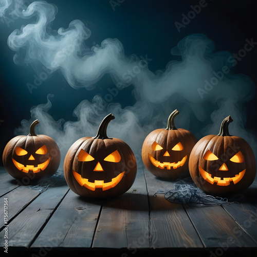 halloween pumpkin on a dark background