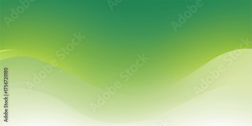 Abstract green wave background with light and gradient design